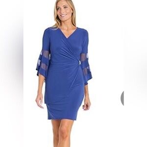 NWT R&M Richards Royal Blue Long Sleeve Dress